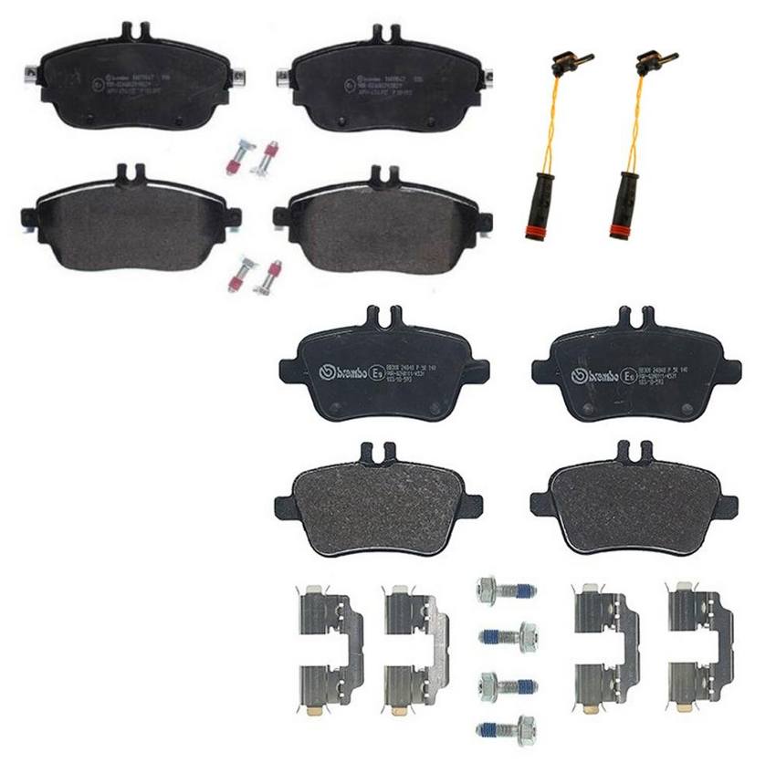 Brembo Brake Pads Kit Front and Rear (LowMet) Brembo 3808616KIT